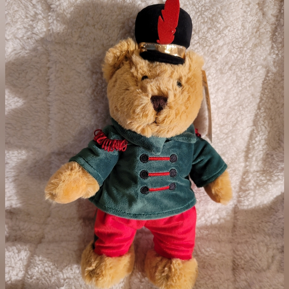 Macy's Festive Green and Red Stuffed Bear